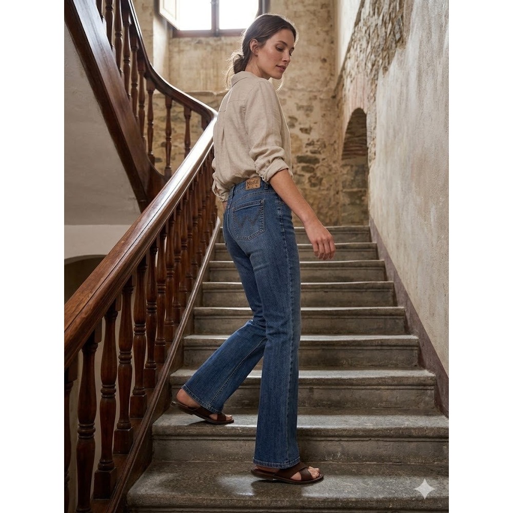 Mudd Jeans Womens Blue Flare Leg Denim y2k Medium Wash Vintage Style 28x31